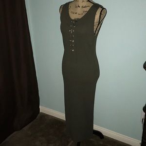 Midi dress hunter green